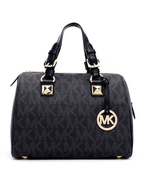 michael michael kors medium grayson satchel|Michael Kors leather satchel large.